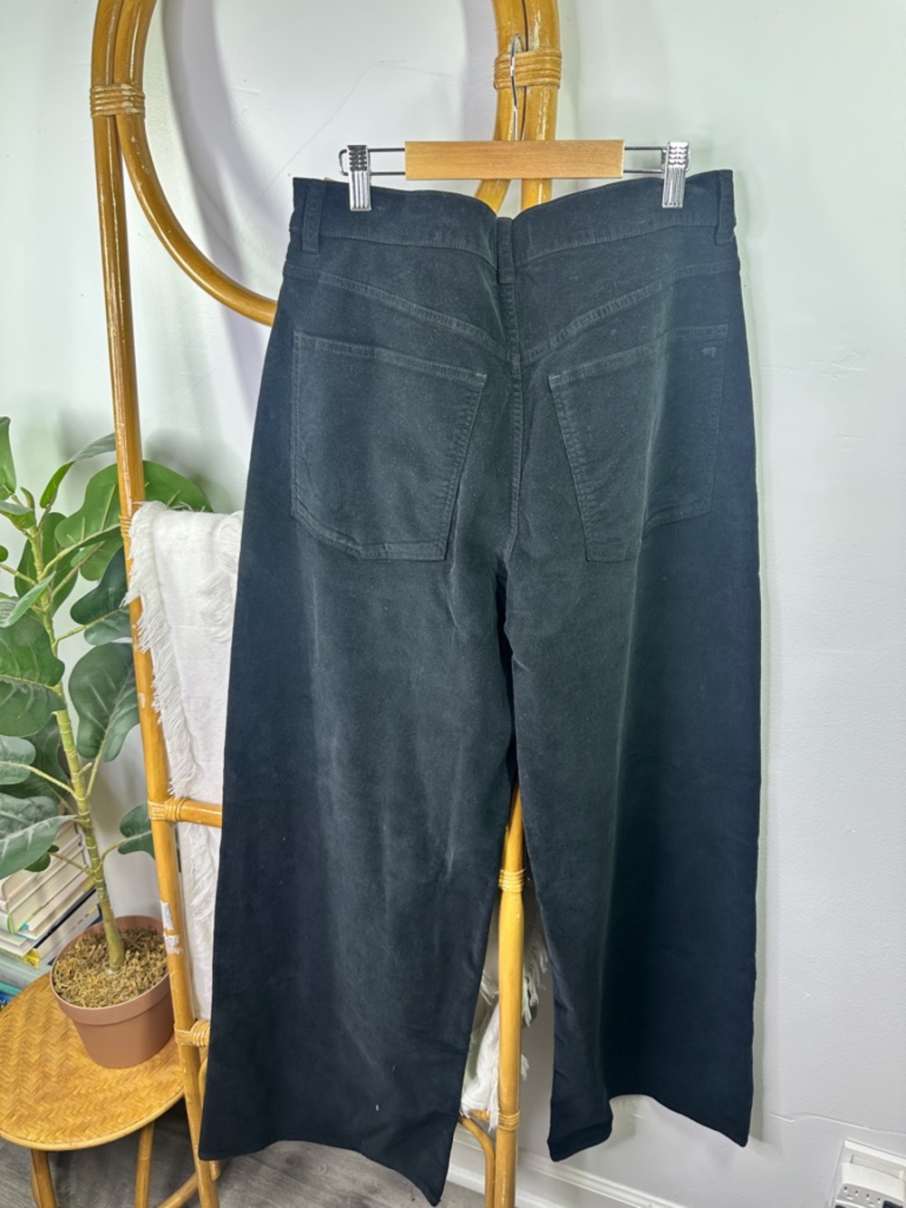 NWT Madewell Superwide-Leg Pants in Corduroy Black sz 30 - Picture 5 of 10